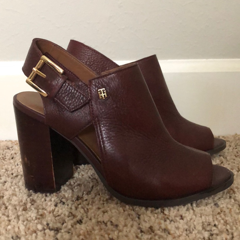 Tommy Hilfiger Pebbled Leather Heels